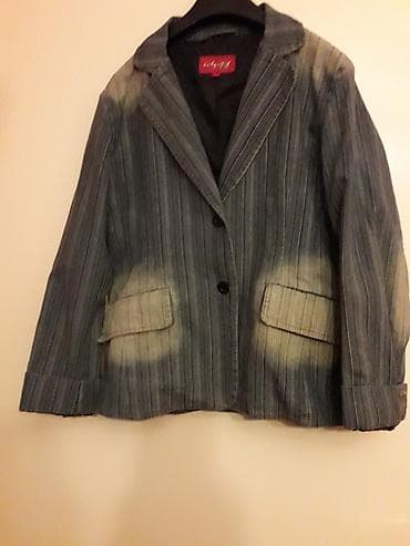 lacoste majice cena: Ženski sako sa prugama, kratkog kroja. Klasičan rever sa dva dugmeta — 1