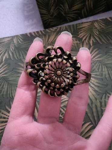 brezletne za sat: Narukvica – podesiva manžetna od metala u bronzanoj boji - Materijal — 2