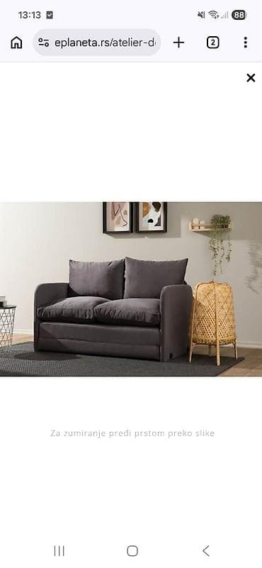 stilska sofa: ATELIER DEL SOFA Dvosed „Saga”, siva - Kompaktan, udoban dvosed — 1