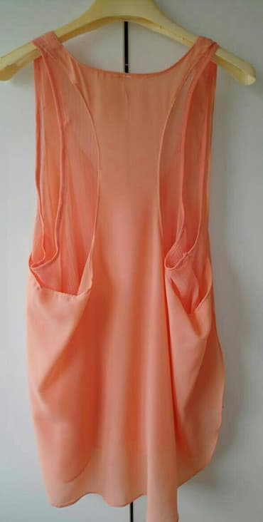 plus size tunike: S (EU 36), Poliester, Jednobojni, bоја - Boja breskve — 5