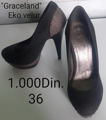 kožne cipele ženske: Ženske salonke "Graceland" na visoku štiklu Crne salonke "Graceland" — 2