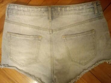 pocepane pantalone: S (EU 36), Teksas, bоја - Svetloplava, Jednobojni — 2