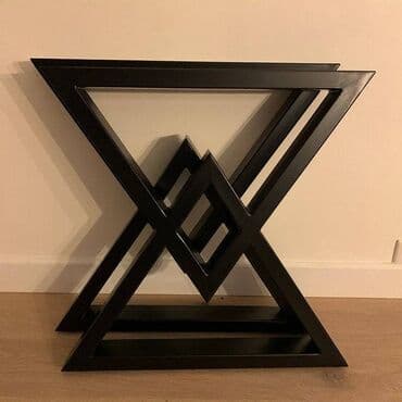 tabure sa prostorom za odlaganje: Noge za sto 005 Dimenzija 70x72cm Materijal : Metalna cev 60x40 — 1