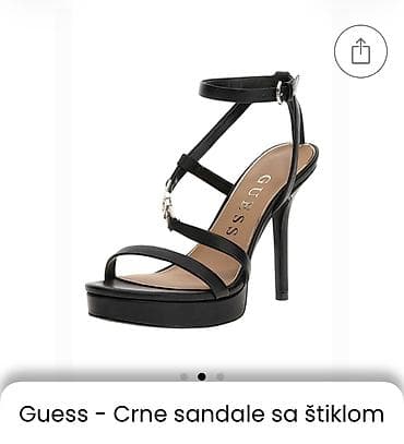 Guess crne sandale sa štiklom - Model: elegantne sandale sa visokim