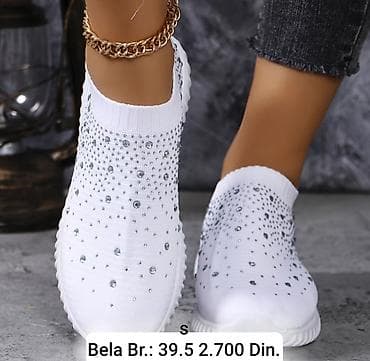 torbe za plažu new yorker: Mrežaste ženske patike – slip-on model - Boje: bela i crna - Ukras — 4