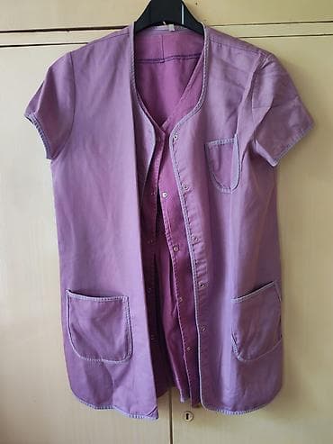 Ljubičaste ženske radne bluza-tunike (set 2 komada) - Model: kratki