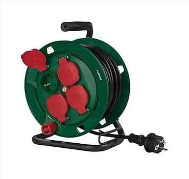 Home care products, Housewares: Parkside Produžni kabl na koturu sa 4 utičnice 10m - Kotur sa ručkom — 1