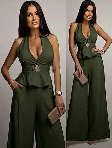 Kombinezoni: ✅Ženski elegantni kombinezon bez rukava sa širokim nogavicama. ✅2999 — 10