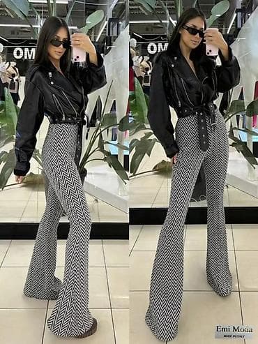 riselje haljine: 💫Ženske zvoncarice – crno‑beli geometrijski print ✅Vise modela ✅1500 — 6