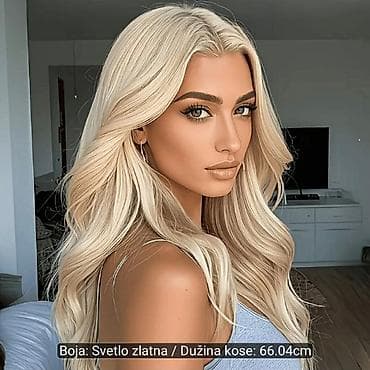 torbe doca: Slojevita perika srednje dužine – boja: platina, dužina: 45,72 cm (18 — 9