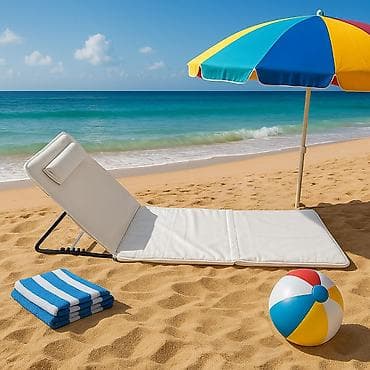 Ležaljka sklopiva za plažu 140x39 cm – Bež, model LP-722000B (Šifra