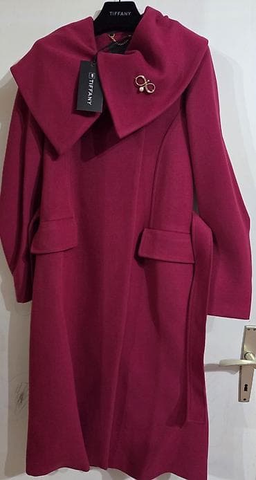 sat sa pticama: Prodajem Tiffany dugacak kaput u ciklama boji. nov ne — 6