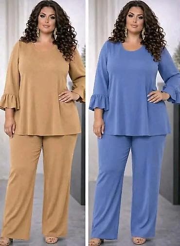 Overalls: Ženski komplet – tunika i pantalone, plus size - Dvodijelni set — 7