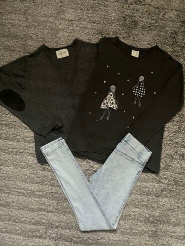 h m decija garderoba online: Zara, Komplet: Džemper, Pantalone, Majica, 128-134 — 1