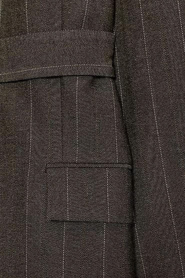 p. s prsluci: ZARA ženski blejzer sa kaišem – pepito pruge, bez revera - Model — 6