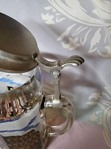 posuda za vatru: Krigla 1L Zinn Nemacka 95% cist kalaj iz 1970/80ih godina. Krigla — 10