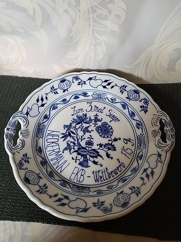 crni tanjiri set: Tanjir redak,lux,original bohemija cvibl mustra iz 1994godine — 10
