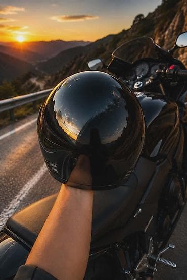 nalepnice za kola: Moto kaciga SAFE – crna (full face) Kvalitetna i moderna moto kaciga — 2