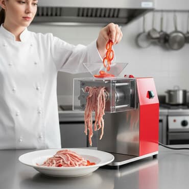 ravna ploca za sporet gorenje: Komercijalni rezač za meso, povrće i voće – seckalica xx mm — 1