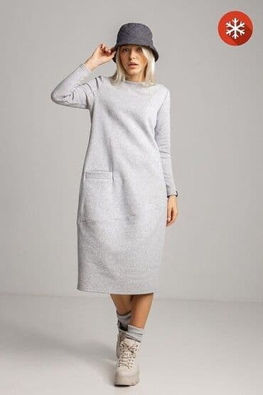 Men's Footwear: Haljina sa dzepom. Svetlo siva,tamno siva,crna,bez,puder — 1