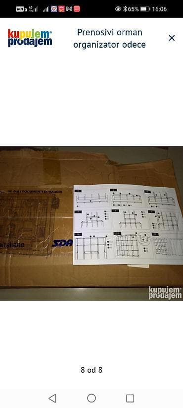 vodeni sto za decu: Prenosivi orman / organizator odeće GY-49 - Dimenzije: 170 cm — 8