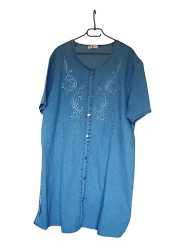 Ženska teksas haljina na kopčanje 2xl/3xl - Materijal: lagani denim