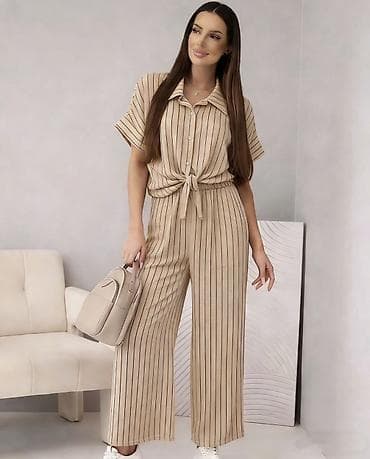 drzac za pantalone: ✅Ženski komplet – košulja i pantalone sa prugama
✅2700 din — 9