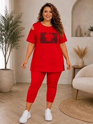 tn plave patike: Komplet za svakodnevno nošenje – plus size. - Tunika kratkih rukava i — 5