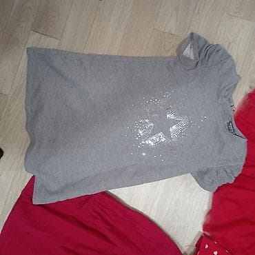 zlatne decije mindjuse: Lot haljina za devojčice – 4 komada, dugi rukav - Crvena haljina od — 4