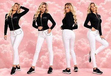 reebok duks: Ženski crni duks jaknica ELISABETA FRENCCI na rajsferšlus - Model — 3