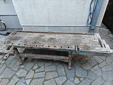Stolovi: POKLANJAM stolarsku tezgu sa slike. - Masivna drvena stolarska radna — 3