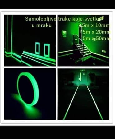 tepisi za stepenice: 800 din 5m x 10mm 900 din 5m x 20mm 1000 din 5m x 50mm Samolepljive — 1