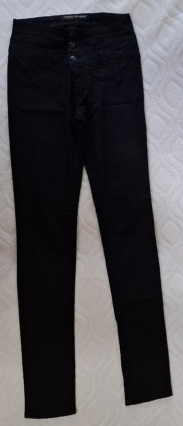 maxers farmerke cena: Ženske skinny farmerke – crne - Model: uske/skinny nogavice - Visina — 2