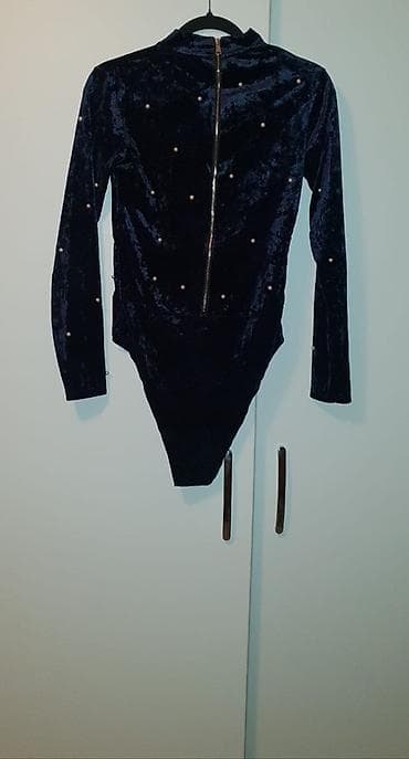 bonatti donji veš: Ženski bodi od somota, tamnoplave (noćno plave) boje. - Materijal — 2