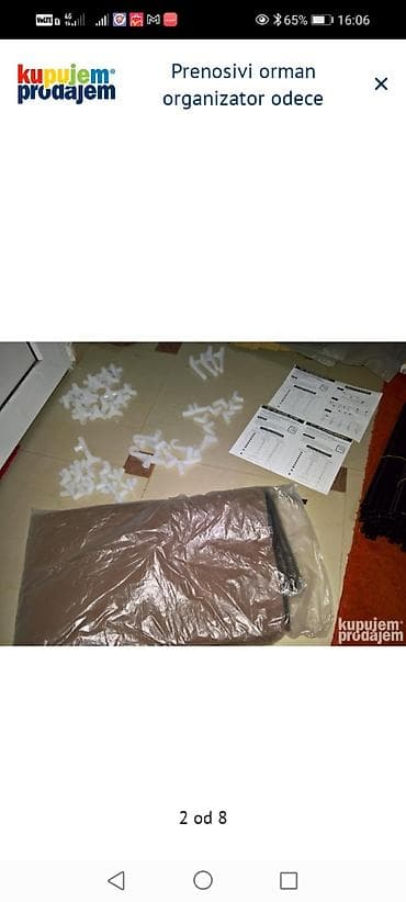 vodeni sto za decu: Prenosivi orman / organizator odeće GY-49 - Dimenzije: 170 cm — 2