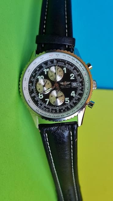 polovni rucni satovi: Breitling Navitimer hronograf – pilotski sat sa crnim brojčanikom - — 8