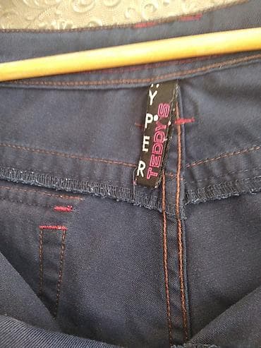 zara s: Tanje letnje pantalone, veličina 40. - Boja: tamnoplava - Kroj: ravan — 3