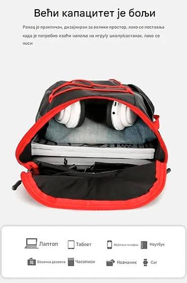 Oprema za skijanje: Nov ranac od vodootpornog poliestera otpornog na habanje. Kapacitet — 5