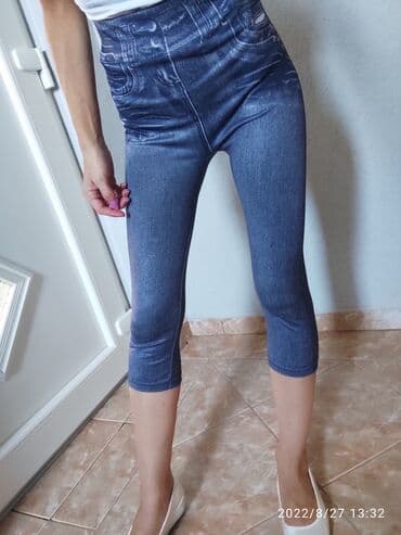 Women's Pants, Jeans, Shorts: Helanke visok struk,s — 4