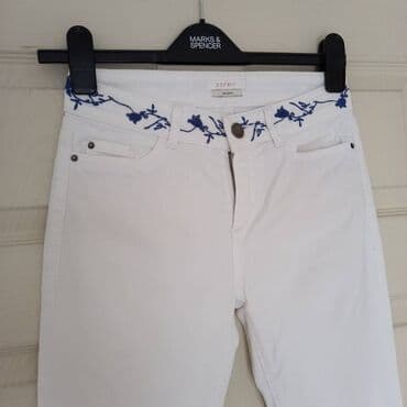 svecane pantalone i tunike: Esprit bele farmerke s. Esprit bele farmerke, sa interesantnim vezom — 2