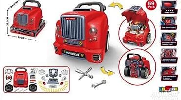 jakne sa dva lica: Dečji set „Motor Master“ – pokretna radionica/mehaničarska igračka u — 3