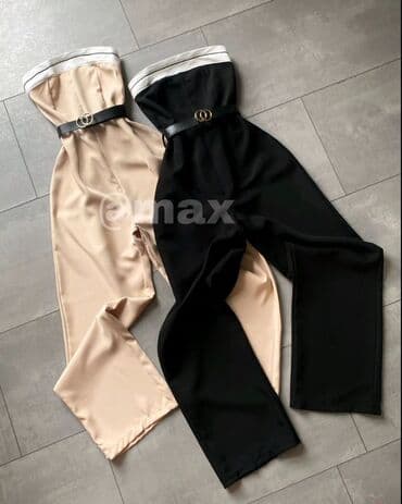 crni elegantni kombinezoni: New,,Daylis Overalls’’Velicine:Uni(S M L XL) Boje:Siva Bela Crna i — 2