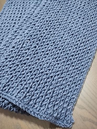 Vests: Topli dugačak šal ručno pleteni, 200x22 cm. Novo — 3