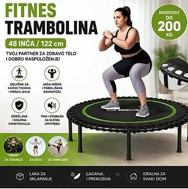 Fitnes Trambolina 122 cm (48") – Nosivost do 200 kg | Profesionalna