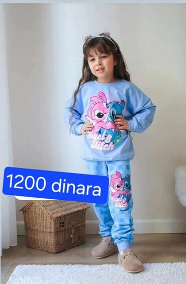 Tracksuit sets: Dečiji komplet trenerke – bluza i donji deo u svetloplavoj boji sa — 1