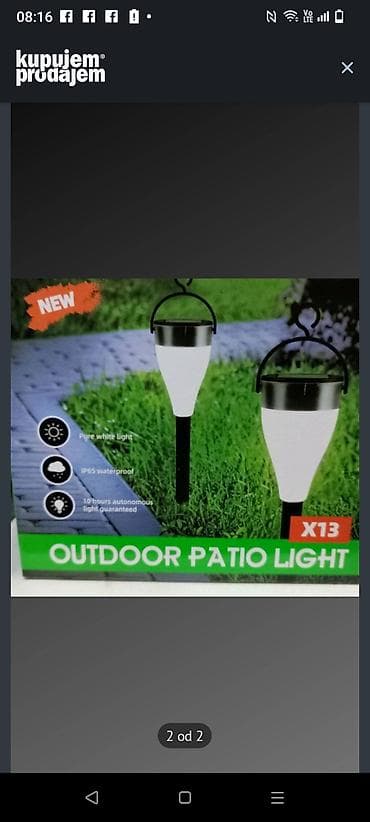 Set solarnih baštenskih lampi – Outdoor Patio Light (X13) - Solarno