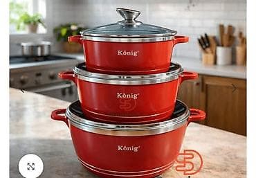 Cena 6500 din Kvalitetan i moderan set granitnog posuđa brenda König