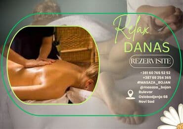Reklamiranje, štampanje: Masaza Bojan – profesionalne masaže po vašem izboru Usluge: - Relax i — 8