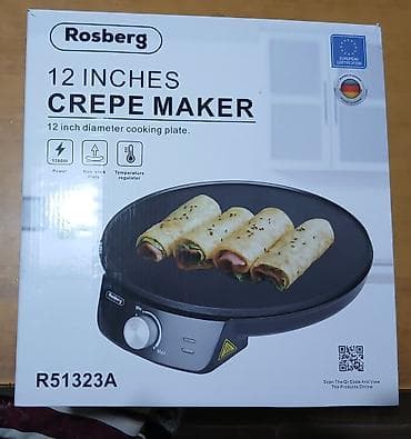 Računari, laptopovi i tableti: Rosberg 12" Crepe Maker – aparat za palačinke - Prečnik ploče za — 3