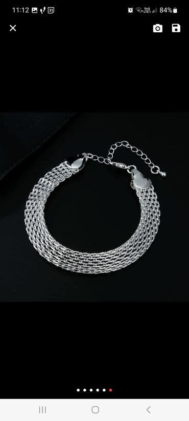 Bracelets: Set: Bracelet, Necklace, Material: Silver — 6